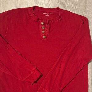 Burts bees Baby Co Red Long Sleeve Henley